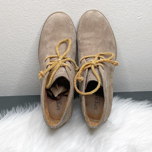 Sperry Top-Sider Tan Ankle Wedge Booties Size 6 - Picture 7 of 10